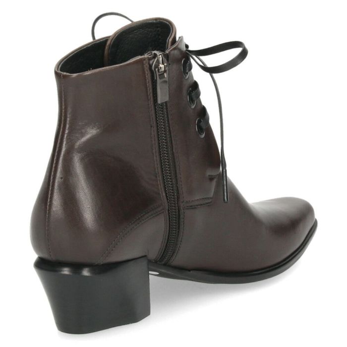 ラボ キゴシ ワークス ブーツ ヒール レディース 本革チャッカーブーツ レースアップ 12735  RABOKIGOSHI works ブラウン ブラック チャンキーヒール