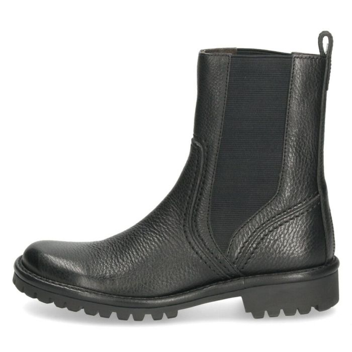 サヤ SAYA ブーツ レディース 靴 プラット製法 本革チェルシーブーツ 51158 サイドゴア ローヒール ブラック グレージュ チャンキーヒール