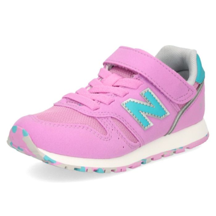 new balance キッズ ジュニア スニーカー YV373 靴 ベルクロ 軽量 快適 定番 通学 レッド パープル セール