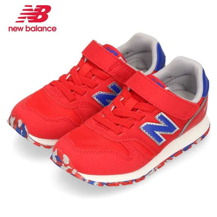 new balance キッズ ジュニア スニーカー YV373 靴 ベルクロ 軽量 快適 定番 通学 レッド パープル セール