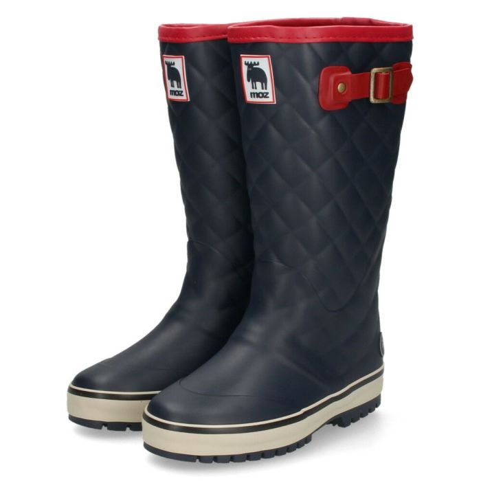 MOZ モズ レインブーツ レディース 長靴 ロング丈 91021 ブラック ネイビー 黒 完全防水 軽量 防寒 防滑 キルティング　 