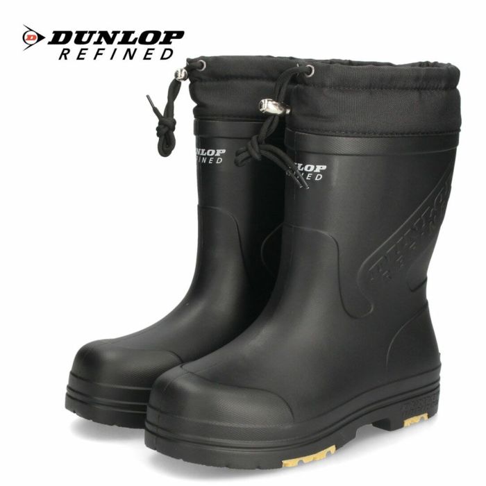 メンズ 長靴 防寒 防水 防滑 レインブーツ ショート丈 軽量 ダンロップリファインド B0812 ブラック 黒 DUNLOP REFINED