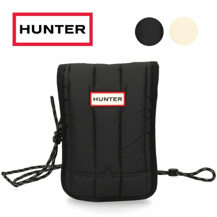 HUNTER ハンター バッグ レディース メンズ イントレピッド パファー フォーン ポーチ 1164 ブラック ホワイト 黒 白 スマホポーチ
