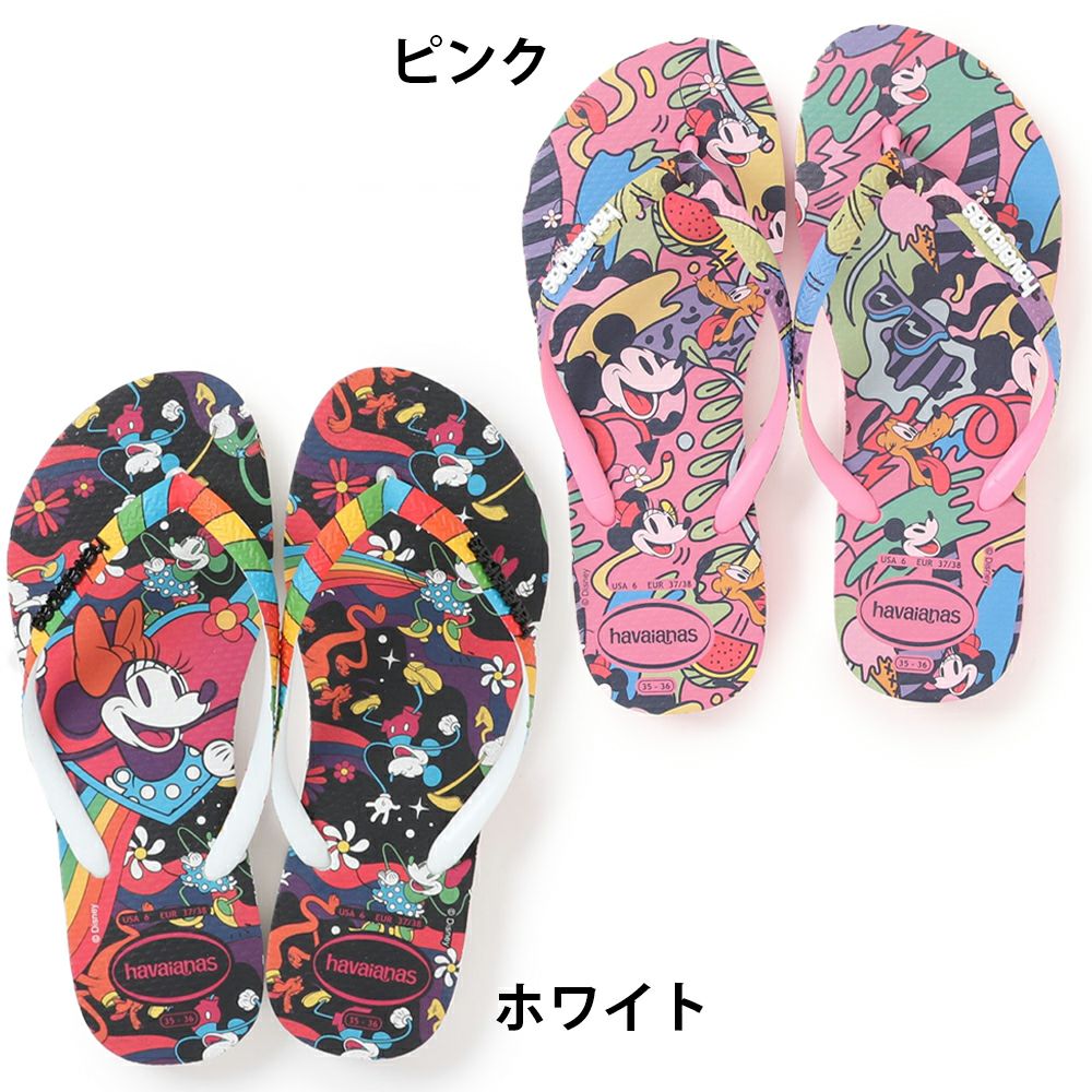 ハワイアナス ビーチサンダル レディース ディズニーコラボサンダル 4147020 havaianas SLIM DISNEY STYLISH SANDAL ハワイ ビーサン スリム