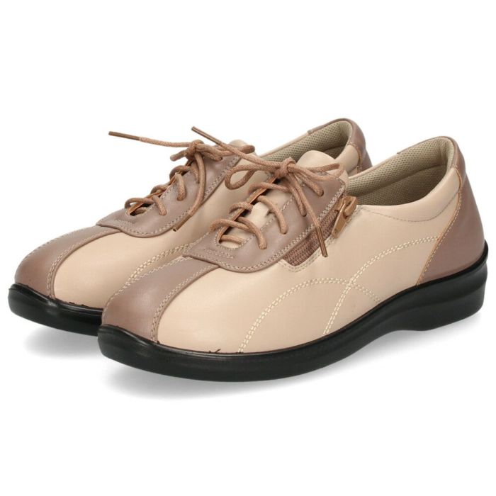 レディース コンフォートシューズ ファスナー付き 防滑 クッション性  屈曲性 軽量 幅広 4E ゆったり ウォーキングシューズ 981401 Parade