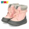 IFME イフミー ブーツ ベビー キッズ ウィンターブーツ 20-3906 ピンク ブラック 防寒 撥水 雨の日 雪 スノーブーツ 靴 子供 セール
