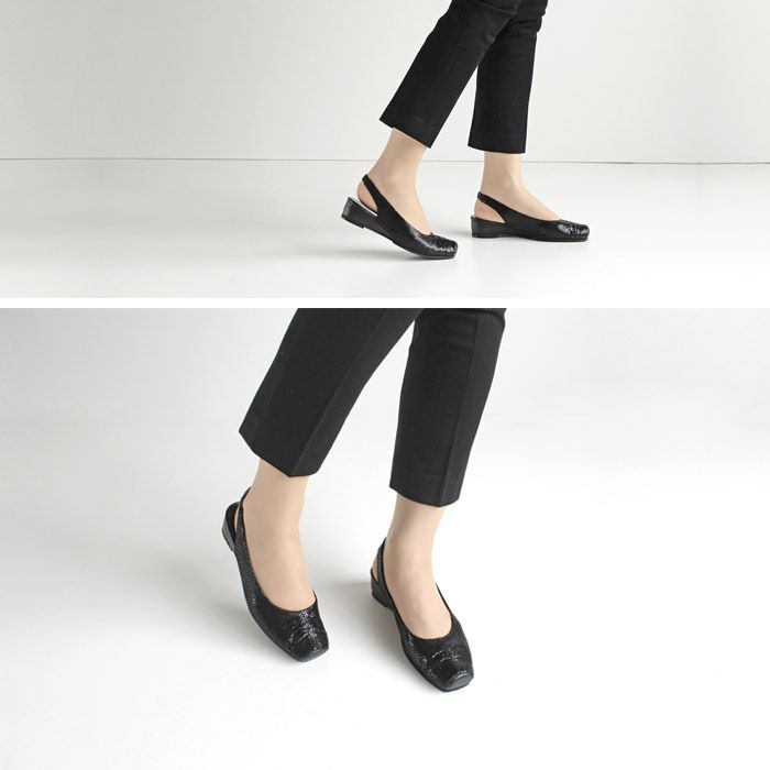 コンフォート パンプス バックストラップ Dona Miss ドナミス 4009 黒 ブラック サンダル バックベルト ローヒール 本革 ワイズ 3E レディース 靴