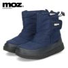 MOZ モズ キッズ ジュニア スノーブーツ 防寒 撥水 ボア ブラック 黒 ベージュ ブルー MZ-226214 暖かい 雪 冬 マジックテープ 軽量 靴 シューズ