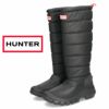 HUNTER ハンター 防寒ブーツ レディース イントレピッド インシュレイティド トール スノー ブーツ 防水 防滑 ロング丈 厚底 WFT2108WWU ブラック