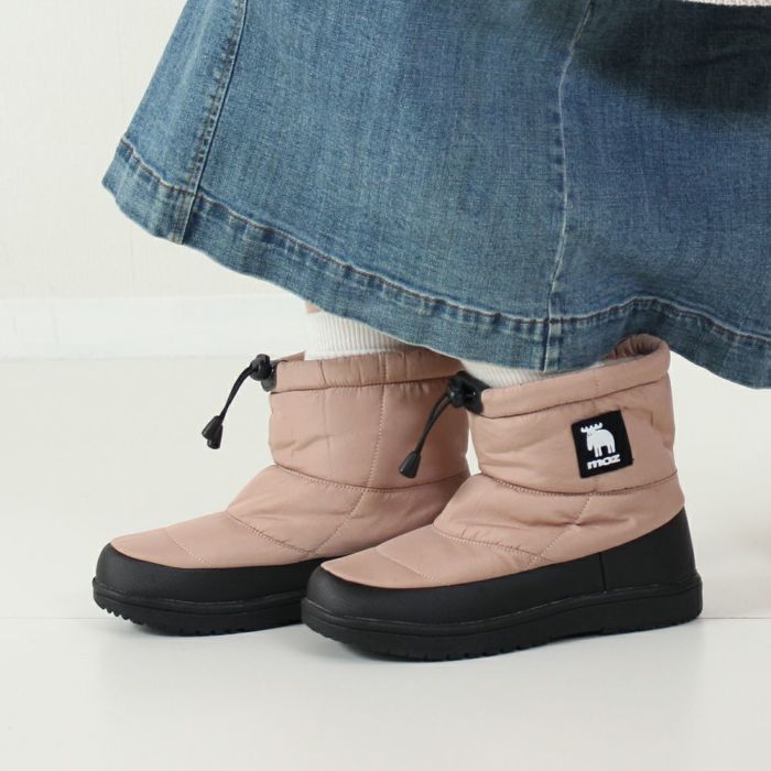 MOZ モズ ブーツ レディース ウィンターブーツ ダウンブーツ ショートブーツ 227001 黒 ブラック グレー ベージュ ネイビー ホワイト カーキ レンガ 3E 靴 シューズ