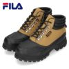 FILA フィラ メンズ ブーツ ウェザーテック 1SF40122 ブラック 黒 ブラウン アウトドア 厚底 オールウェザー シューズ 靴