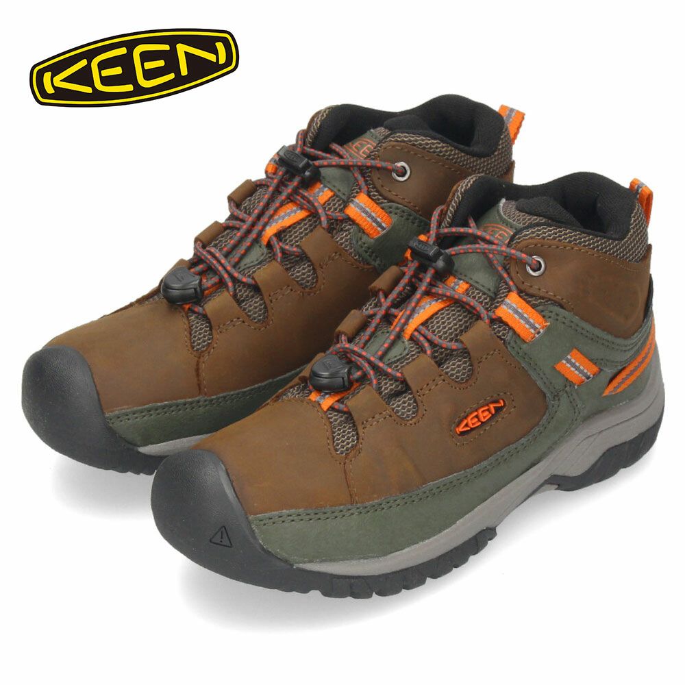 KEEN キーン トレッキングシューズ 子供 靴 アウトドア ビッグキッズ ターギー ミッド 防水ハイキングシューズ 撥水 防滑 1026299 セール 【tki】