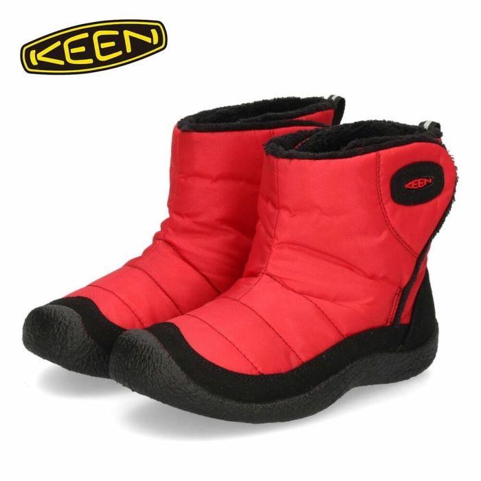 KEEN キーン キッズ ブーツ ビッグキッズ ハウザー ツー ミッド ブーツ 1023937 Red Carpet/Black レッド 防寒 保温 ウインターブーツ【tki】