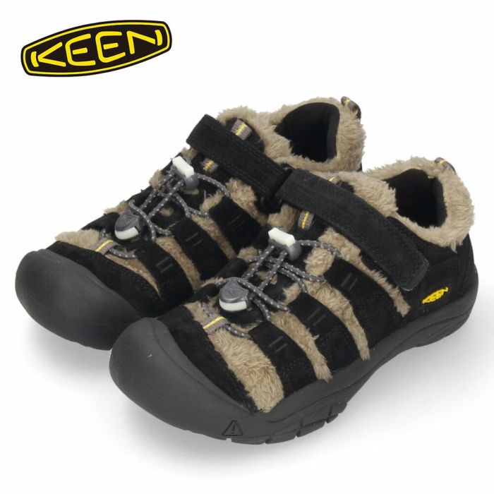 KEEN キーン スニーカー キッズ NEWPORT SHOE 1026625 Tps Big Foot Gold ブラック 黒 ボア もこもこ 子供靴 サンダル コンフォート アウトドア セール 【tki】