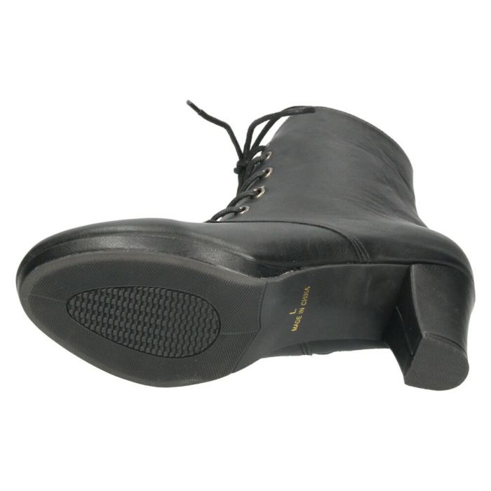 レースアップ ショートブーツ レディース カジュアル  CT-7274 ブラック Parade パレード サイドファスナー 編み上げブーツ ひも ヒール 靴 軽量 合成皮革