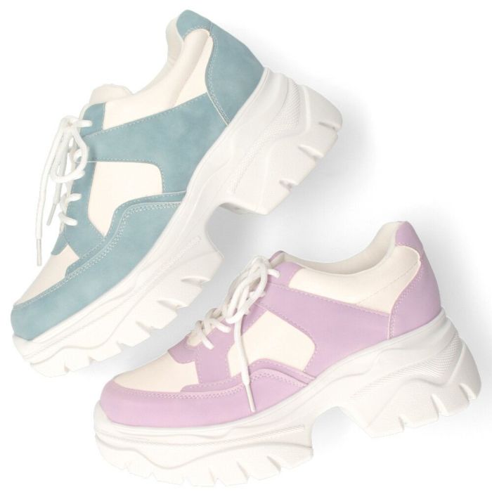 厚底 スニーカー レディース 推しカラー 推し活 Parade 6894 7095 ローカット 靴 おしゃれ カジュアル ライブ スタイルアップ かわいい パステルカラー カラフル 疲れにくい
