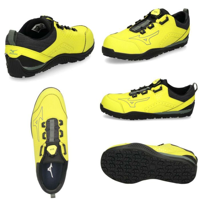 安全靴 ミズノ オールマイティ TDII 51L BOA ダイヤル式 ブラック ホワイト イエロー レッド メ ンズ ワーキングシューズ作業靴 スニーカー 3E F1GA2402