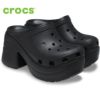 クロックス 厚底 ハイヒール レディース サンダル crocs おしゃれ ブラック 黒 ピンク ボーン サイレン クロッグ 208547 Siren Clog 人気