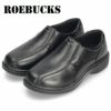ビジネスシューズ メンズ スリッポン 革靴 ブラック キャメル 紳士靴 歩きやすい 疲れない 黒 茶色 ブラウン 幅広 3E 軽量 140 ROEBUCKS
