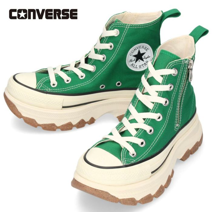 コンバース 厚底 スニーカー レディース オールスター トレックウエーブ Z HI ハイカット グリーン カジュアル シューズ CONVERSE 31310810