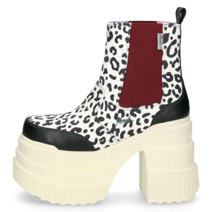 サイドゴア ブーツ レディース 厚底ブーツ ショート 黒 ヨースケ YOSUKE 靴 チェルシーブーツ 4460050 ブラック ベージュ グレー マルチ レオパード