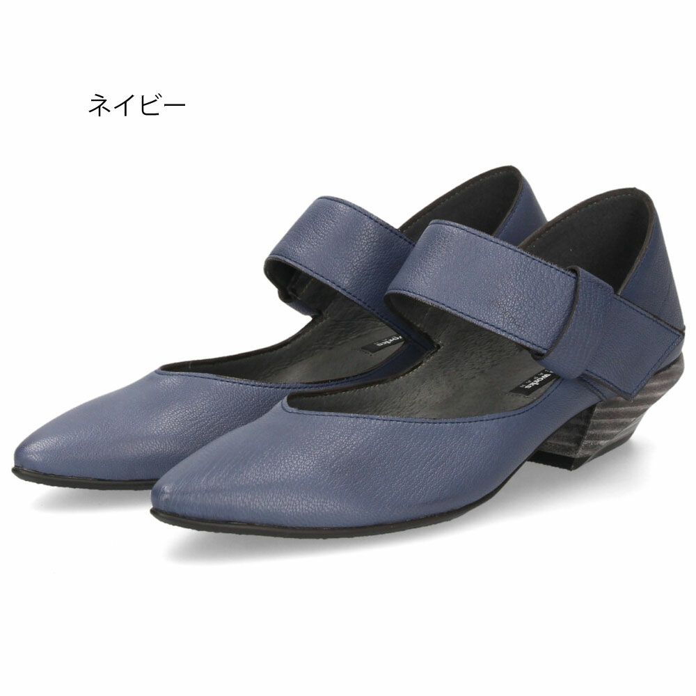 パンプス ローヒール 黒 本革 ストラップ シューズ ベルト 靴 ラボキゴシ ワークス 12768 レディース ベルトパンプス 2WAY 日本製 RABOKIGOSHI works