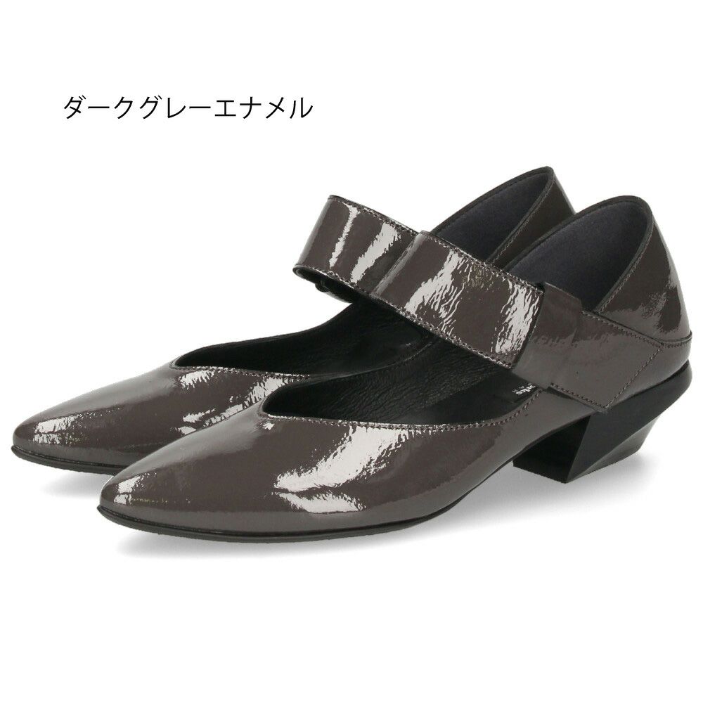 パンプス ローヒール 黒 本革 ストラップ シューズ ベルト 靴 ラボキゴシ ワークス 12768 レディース ベルトパンプス 2WAY 日本製 RABOKIGOSHI works