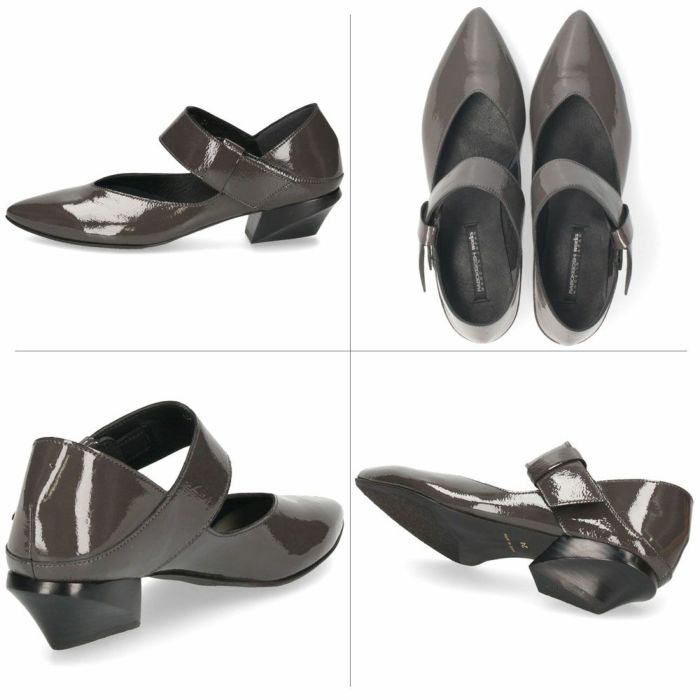 パンプス ローヒール 黒 本革 ストラップ シューズ ベルト 靴 ラボキゴシ ワークス 12768 レディース ベルトパンプス 2WAY 日本製 RABOKIGOSHI works