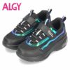 スニーカー キッズ 厚底スニーカー 女の子 アルジー 4103 ホワイト ブラック 白 黒 かわいい おしゃれ ダッドシューズ ALGY