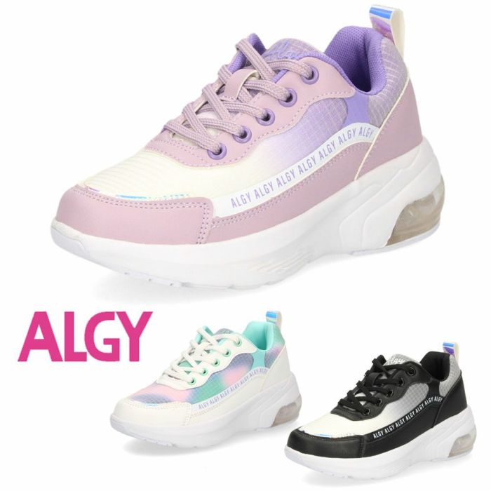 スニーカー キッズ 厚底スニーカー 女の子 アルジー 4104 ホワイト ブラック パープル かわいい おしゃれ ダッドシューズ ALGY  Parade公式オンラインストア