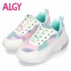 スニーカー キッズ 厚底スニーカー 女の子 アルジー 4104 ホワイト ブラック パープル かわいい おしゃれ ダッドシューズ ALGY