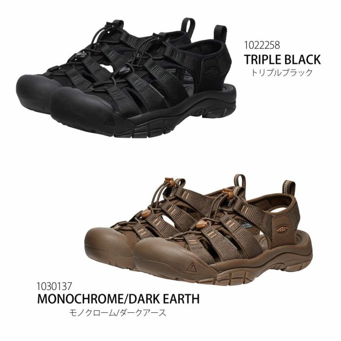 キーン メンズ サンダル ニューポート エイチツー 水陸両用 防滑 ブラック 黒 キャンプ アウトドア スポサン スポーツサンダル 1022258 1030137 NEWPORT H2 KEEN
