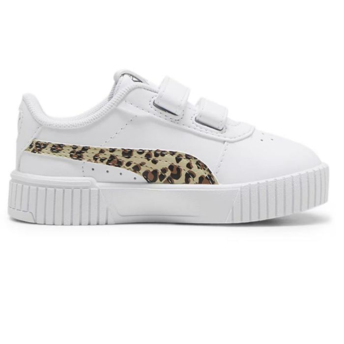 プーマ キッズ ベビー スニーカー キャリーナ 2.0 アニマル ホワイト 白 マジックテープ ローカット PUMA 396989 子ども 靴 セール