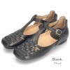 レディース 靴 カジュアル Tストラップシューズ フラットヒール 本革 黒 茶色 SAYA 51178 サヤ サンダル ブラック ブラウン オレンジ 日本製