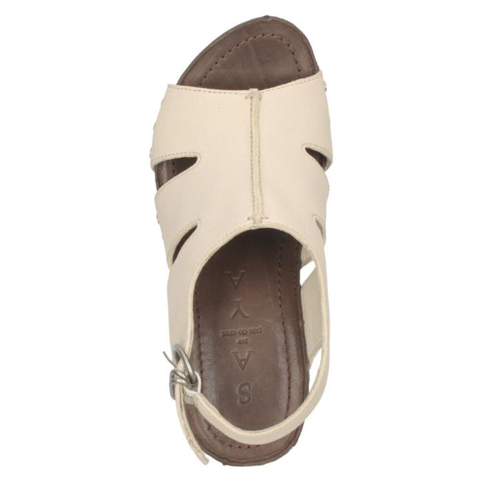 サンダル レディース 厚底サンダル バックストラップ 本革 サヤ 51185 SAYA ブラック レッドブラウン アイボリー 歩きやすい 日本製　