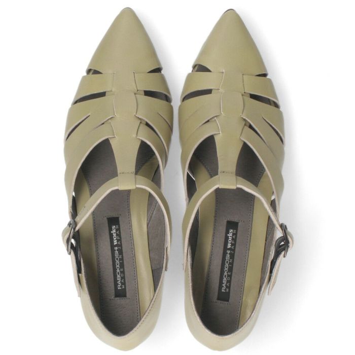 グルカシューズ レディース パンプス 黒 ローヒール 本革 ラボキゴシワークス 12767 ブラック グレー ベージュ 靴 カジュアル ミュール RABOKIGOSHI works