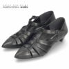 グルカシューズ レディース パンプス 黒 ローヒール 本革 ラボキゴシワークス 12767 ブラック グレー ベージュ 靴 カジュアル ミュール RABOKIGOSHI works