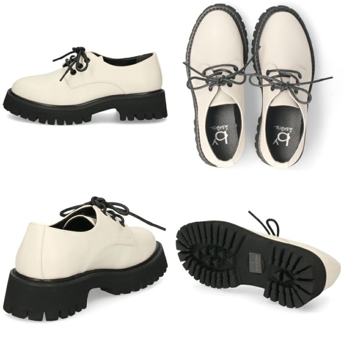 by あしながおじさん 厚底 レースアップ シューズ レディース 靴 おしゃれ マニッシュ 黒 ブラック ピンク シルバー アイボリー 軽量 ボリュームソール 8710505