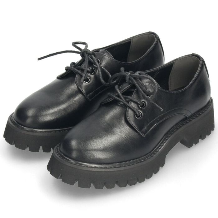 by あしながおじさん 厚底 レースアップ シューズ レディース 靴 おしゃれ マニッシュ 黒 ブラック ピンク シルバー アイボリー 軽量 ボリュームソール 8710505