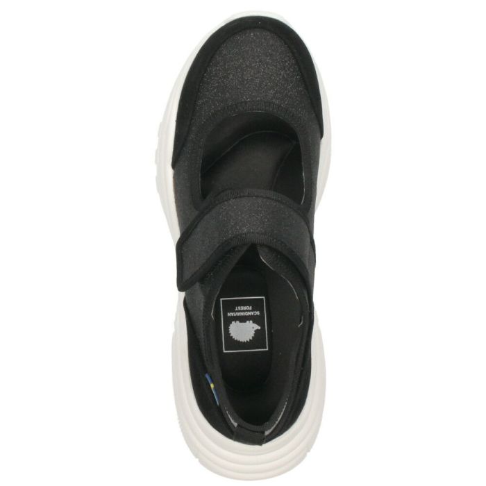 厚底 スニーカー レディース ブラック 黒 ベージュ 軽量 白ソール ボリュームソール スカンジナビアン フォレスト SF0102