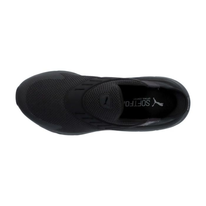 プーマ スニーカー メンズ スリッポン 靴 PUMA ソフトライド フレックス イーズイン ワイド ランニングシューズ 黒 軽量 幅広 309902 ブラック グレー