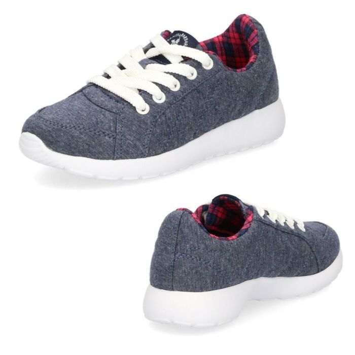 キッズ ジュニア スニーカー ローカット カジュアル キルティング スウェット 超軽量  デイリー 通学 サンタバーバラ ポロ＆ラケットクラブ 994