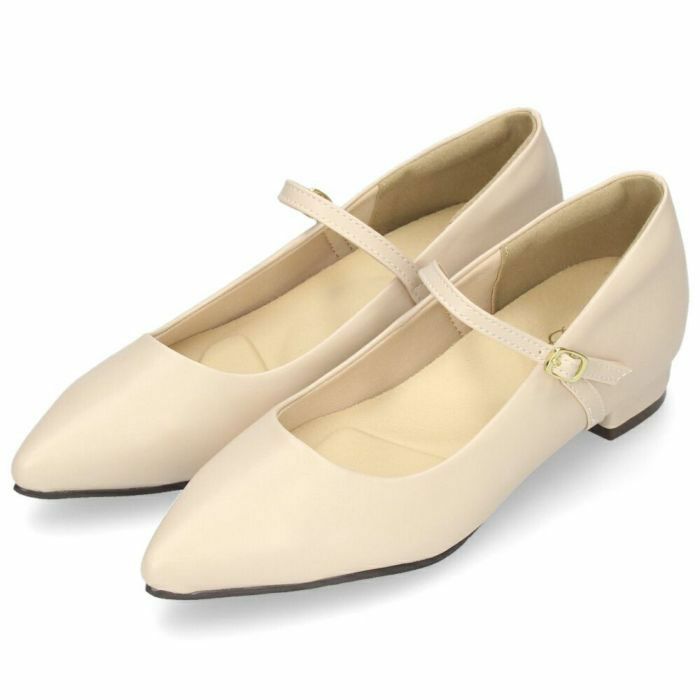 パンプス ローヒール ストラップ 痛くない シルバー 黒 ブラック 大きいサイズ 小さいサイズ レディース ポインテッド ヒール2cm Parade 23070