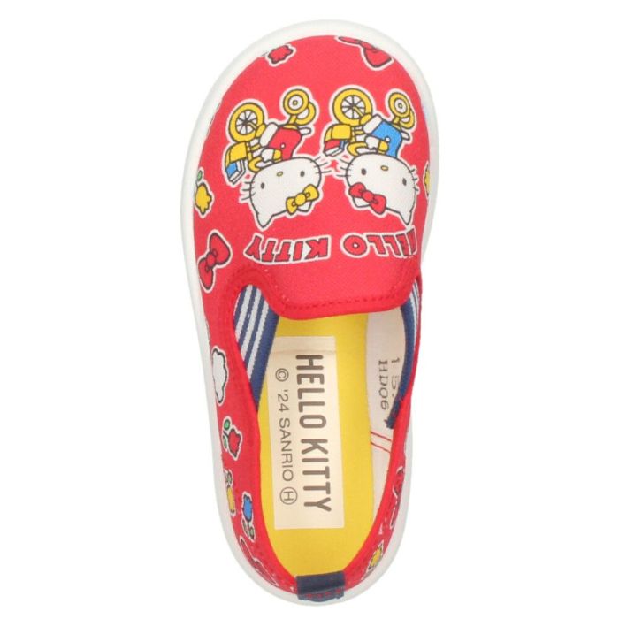 ハローキティ パティ＆ジミー サンリオ スリッポン スニーカー キッズ 幅広 ゆったり 3E 日本製 女の子 アサヒシューズ P081 KC35511 KC35512