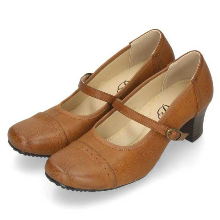 レディース オックスフォード ヒール ローファー メリージェーン パンプス サボ 黒 ブラック ブラウン 茶 キャメル Parade