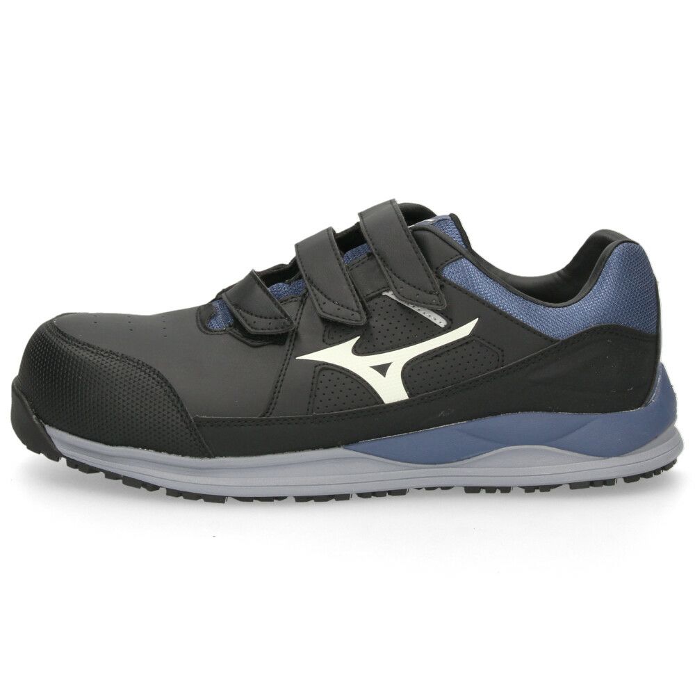 安全靴 ミズノ メンズ ベルト ローカット ワーキングシューズ MIZUNO オールマイティ HW ll 22L F1GA2401 ブラック レッド EEE