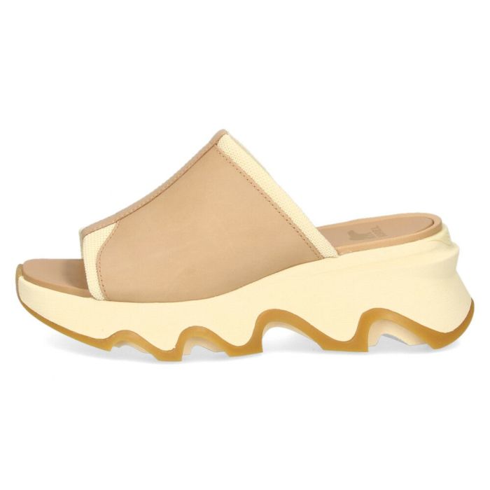 ソレル サンダル レディース SOREL キネティック インパクト スライド ハイ サンダル オレンジ ベージュ ギザギザソール 厚底 ミュール スリッポン クッション性 NL4961