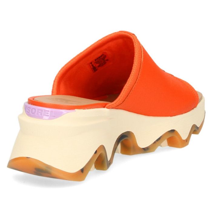 ソレル サンダル レディース SOREL キネティック インパクト スライド ハイ サンダル オレンジ ベージュ ギザギザソール 厚底 ミュール スリッポン クッション性 NL4961