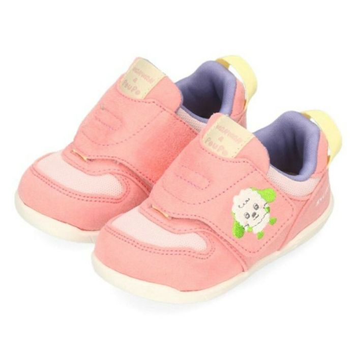 瞬足 足育ベビー ベビーシューズ キッズ スニーカー いないいないばあっ！ キャラクター ベルクロ ベージュ ピンク ライトブルー JB-143 SJB1430