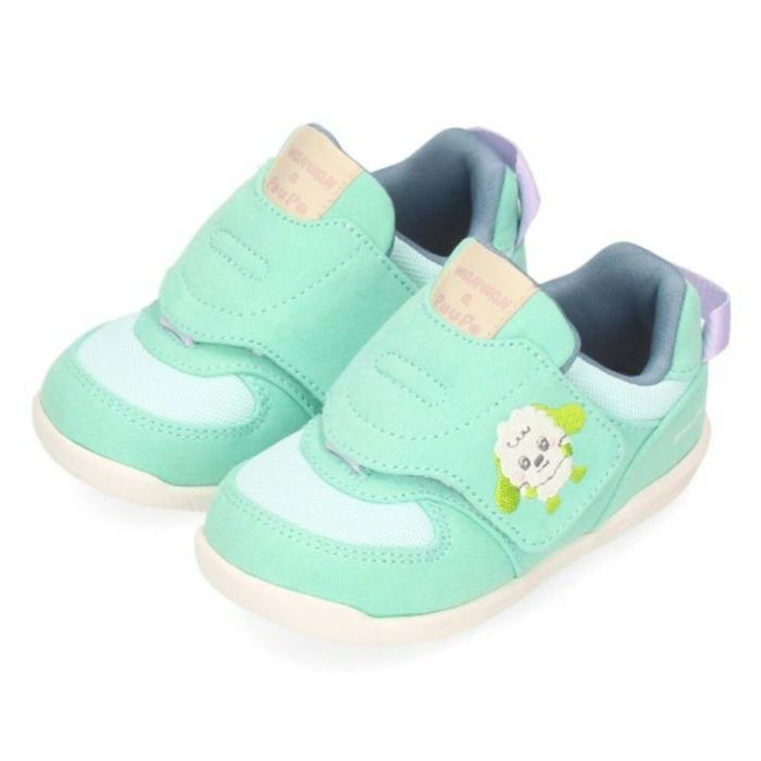瞬足 足育ベビー ベビーシューズ キッズ スニーカー いないいないばあっ！ キャラクター ベルクロ ベージュ ピンク ライトブルー JB-143 SJB1430
